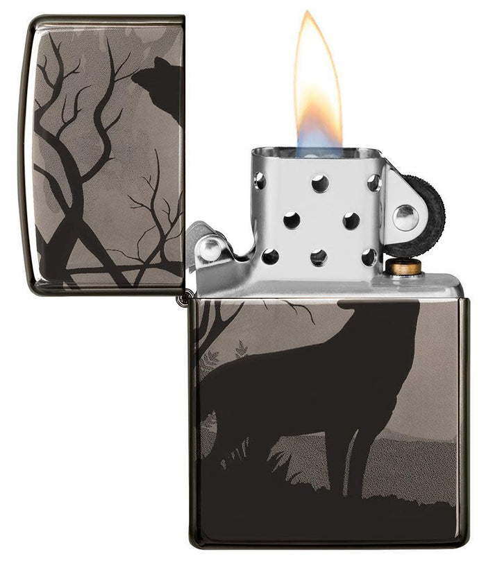 Zippo Wolf 3d Lupo 360 Gradi Nero Unisex 6