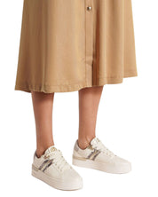 Liu Jo Sneakers Glitter Borchie Pitone Beige Pelle