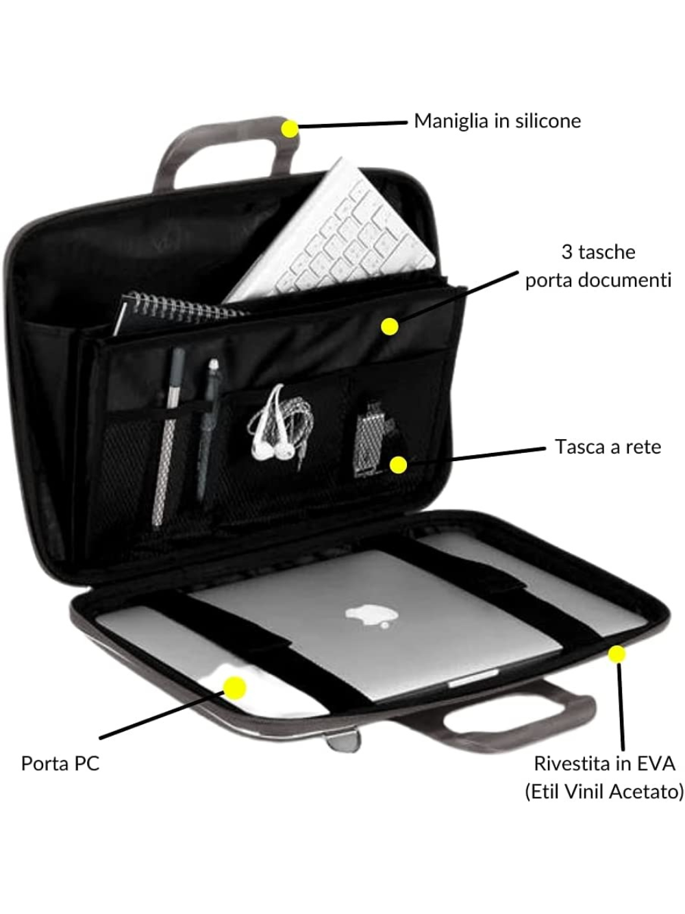 Bombata Classic 15,6" Cartella Porta Pc Giallo Unisex