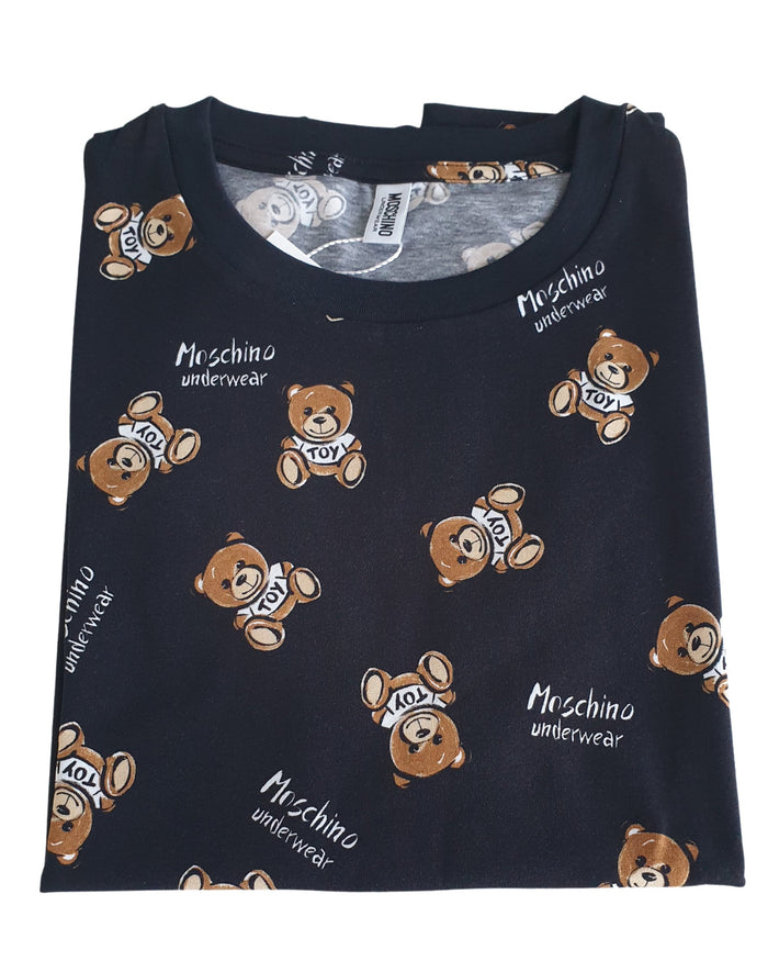 Moschino Underbear T-shirt Teddy Bear Design Cotone Blu 1