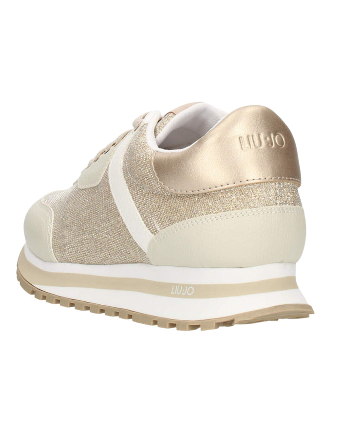 Liu Jo Sneakers Wonder 501 Faux Leather Glitter Beige 3