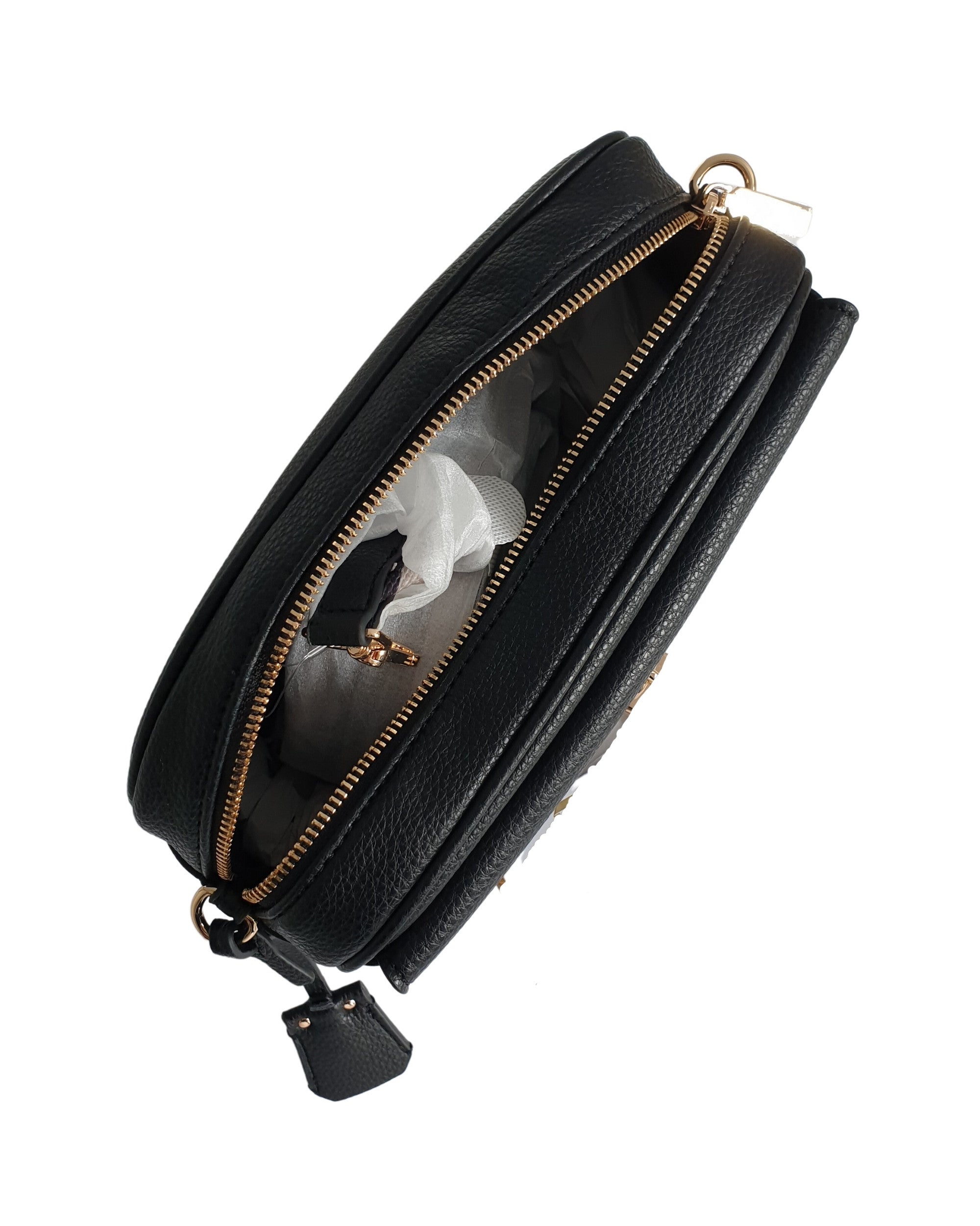 Fracomina Camera Bag In Eco-leather With Shoulder Strap Black Women