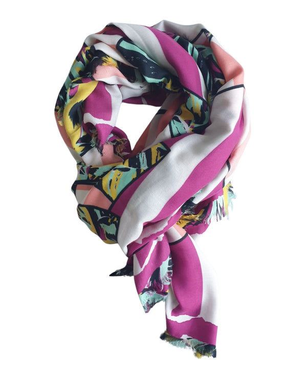 Kenzo Stola Pashmina 135x135 cm Modal Multicolore