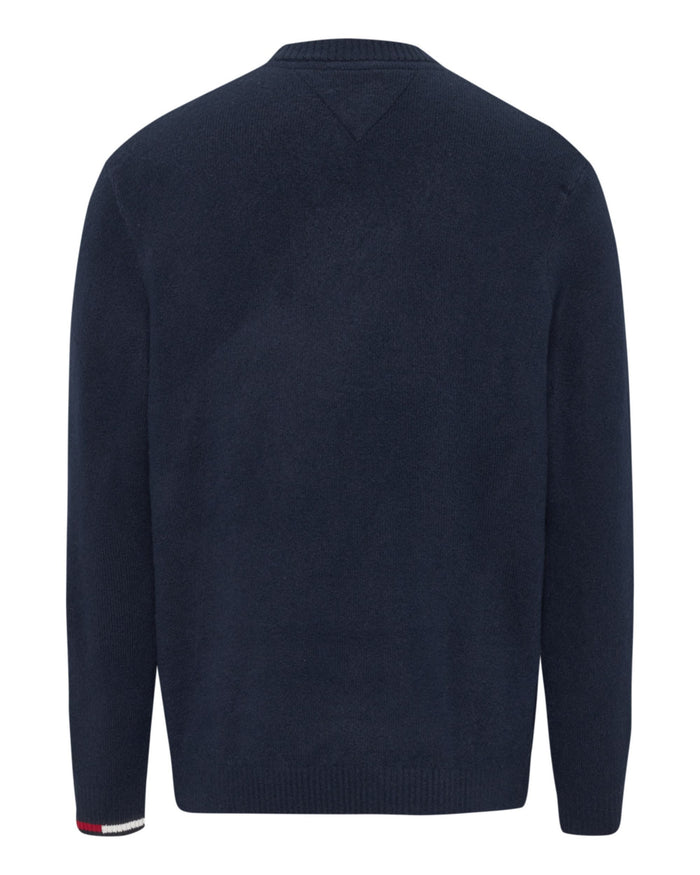 Tommy Jeans Maglione Essential Girocollo Misto Cotone Blu 2