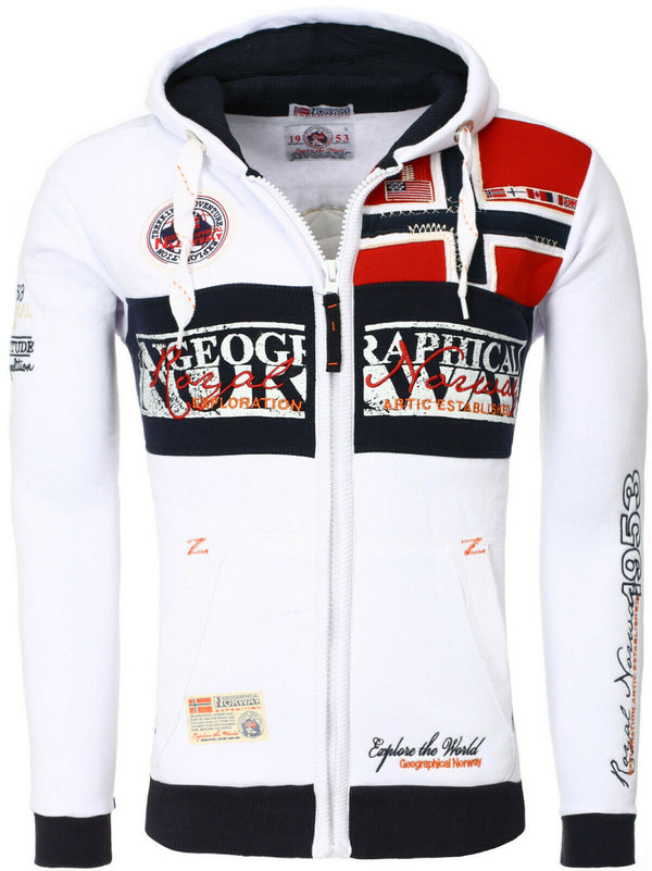 Geographical Norway Sweater Cappuccio Sport City Urban Verde Uomo – Looev