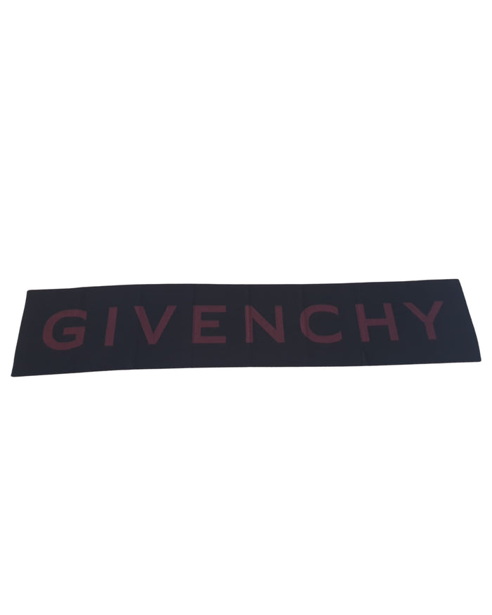 Givenchy Foulard Stola Lana Nero Big Logo 1