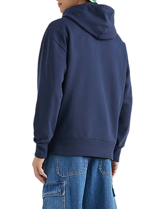 Tommy Jeans Relaxed Fit Hoodie with Blue Badge in Cotton 3