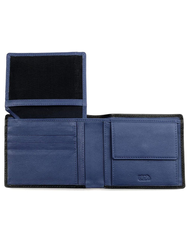 Spalding &amp; Bros Ag 7 Credit Card Slots Coin Purse 12x10 Cm Rfid Soft Leather Manhattan Flap Black Men-2