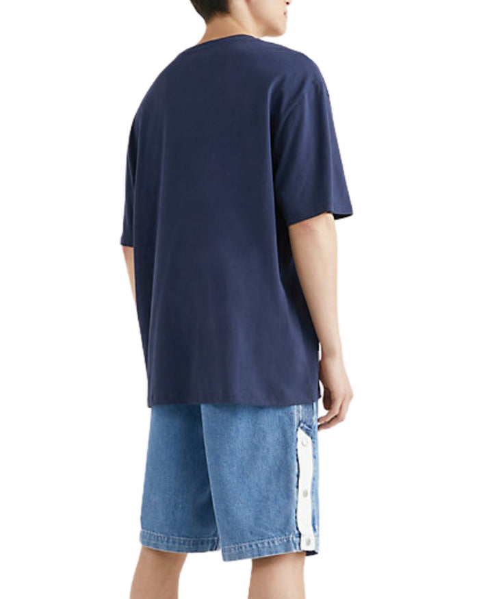 Tommy Jeans T-shirt Oversize Fit con Logo Grafico Blu in Cotone 3