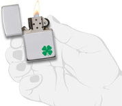 Zippo Windproof Refillable Made In Usa Luck Silver Unisex
