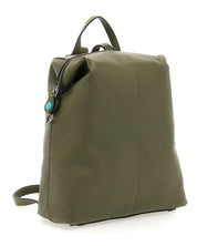 Gabs Zaino Grande con versione Borsa Shopper 100% Pelle Opaco Verde Militare