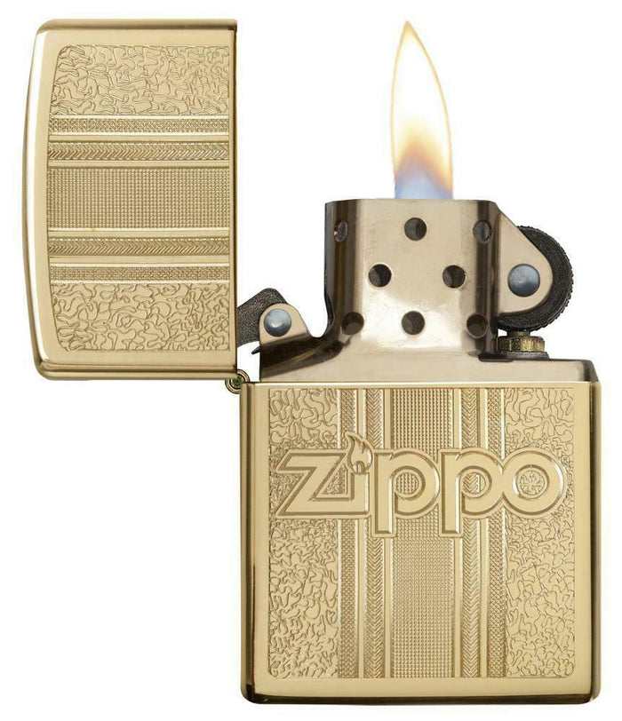 Zippo Logo Ottone Oro Unisex 2