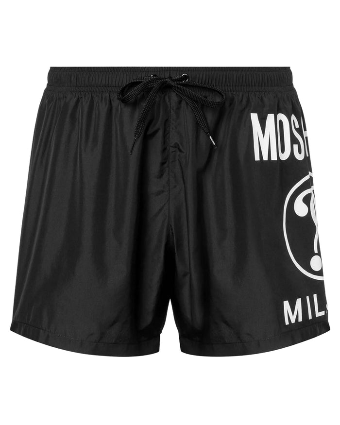 Moschino Swim Costume Boxer con Stamp Logo Double Nero 1