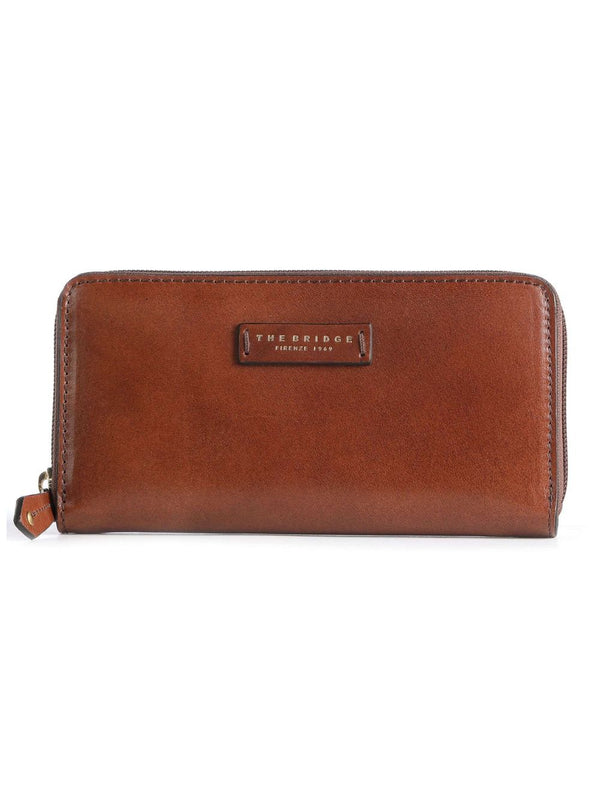 The Bridge Zip Around Rfid Credit Card Holder Brown Women