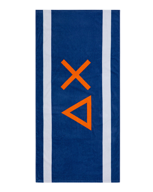 Sun68 Asciugamano Logo Grande Blu