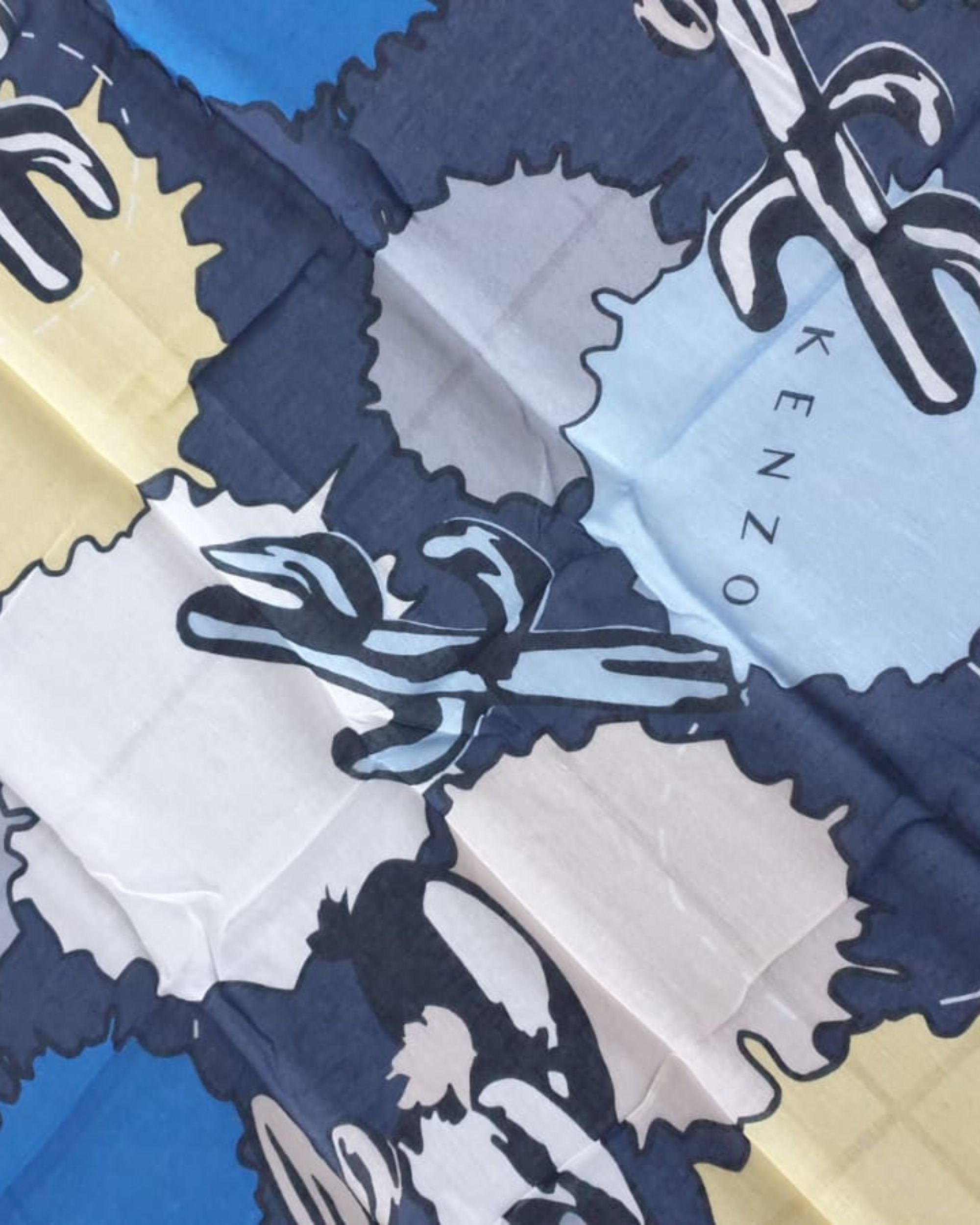 Kenzo Stola Pashmina 135x115 cm Misto Modal Multicolore