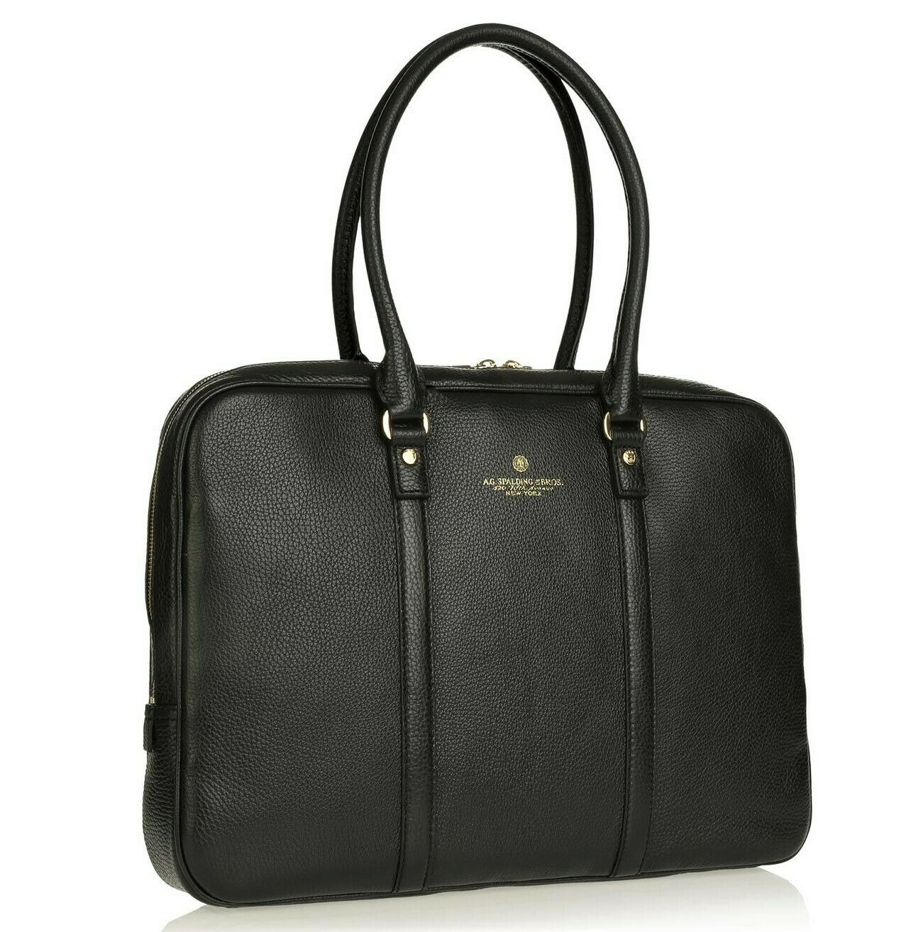 Spalding &amp; Bros Ag Messenger Shopper Shoulder Bag - Tiffany Black Women