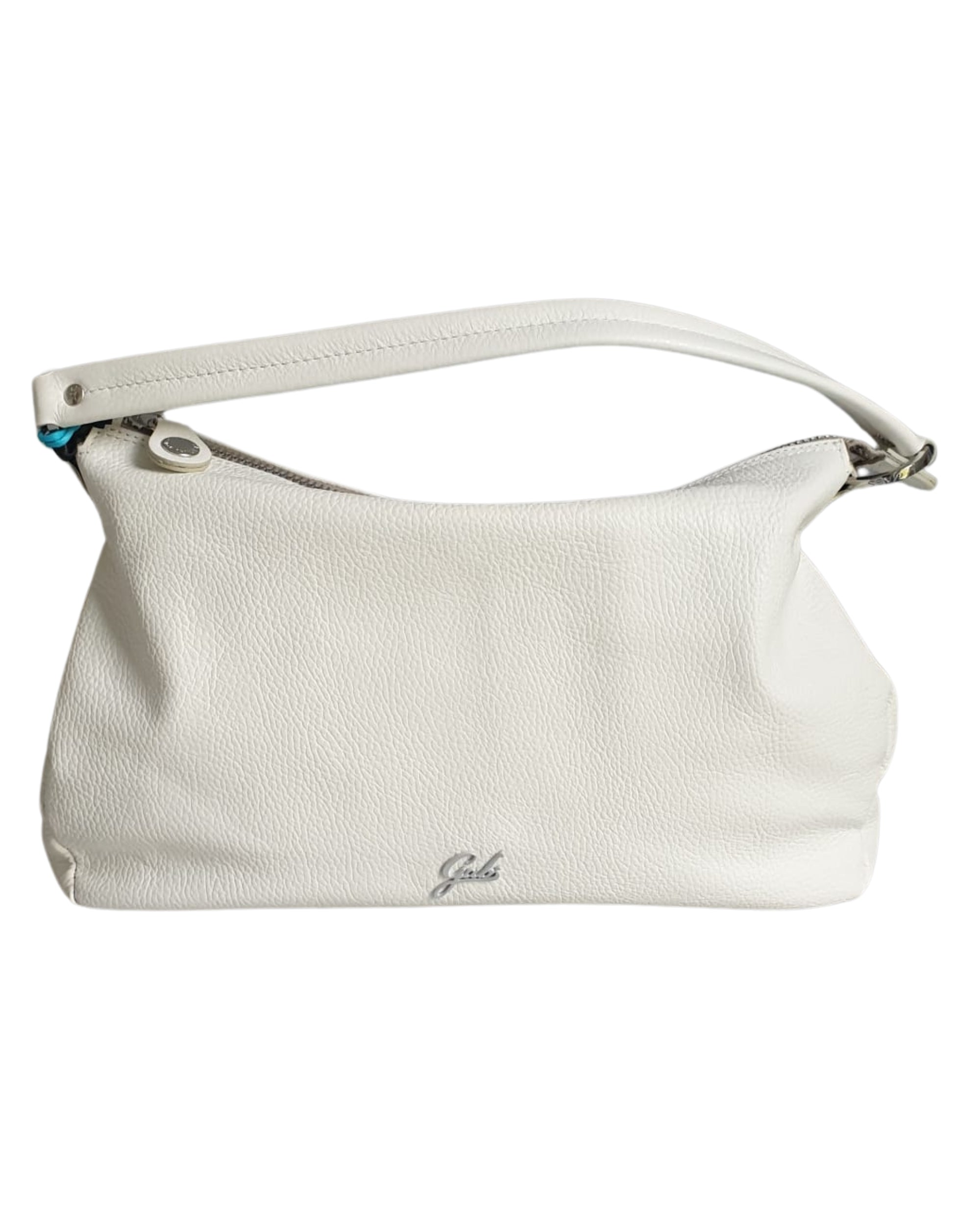 Gabs Shoulder Bag Hammered Leather White