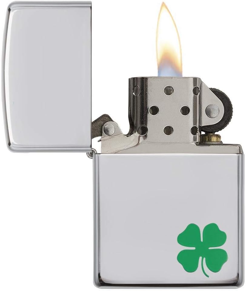 Zippo Windproof Refillable Made In Usa Luck Silver Unisex