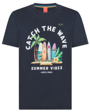 Sun68 Short Sleeve Cotton T-Shirt Blue