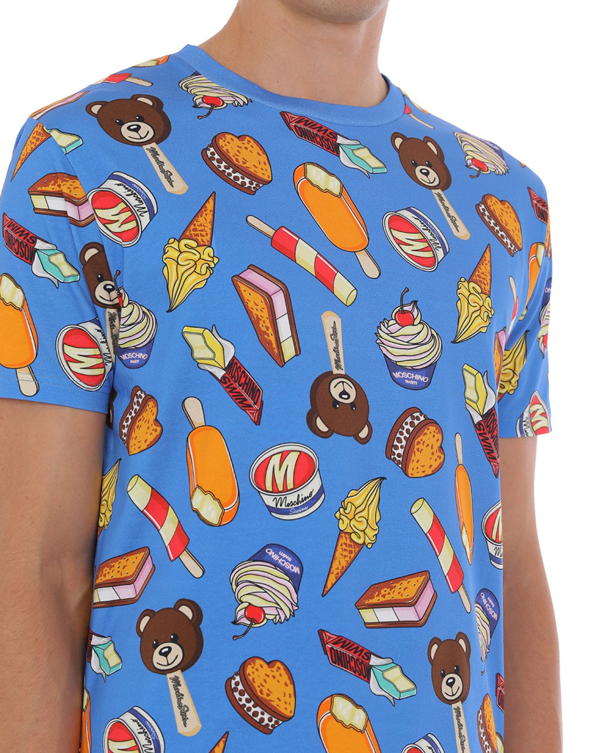 Moschino Swim Cotone/Elastan Icecream Gelato Blu