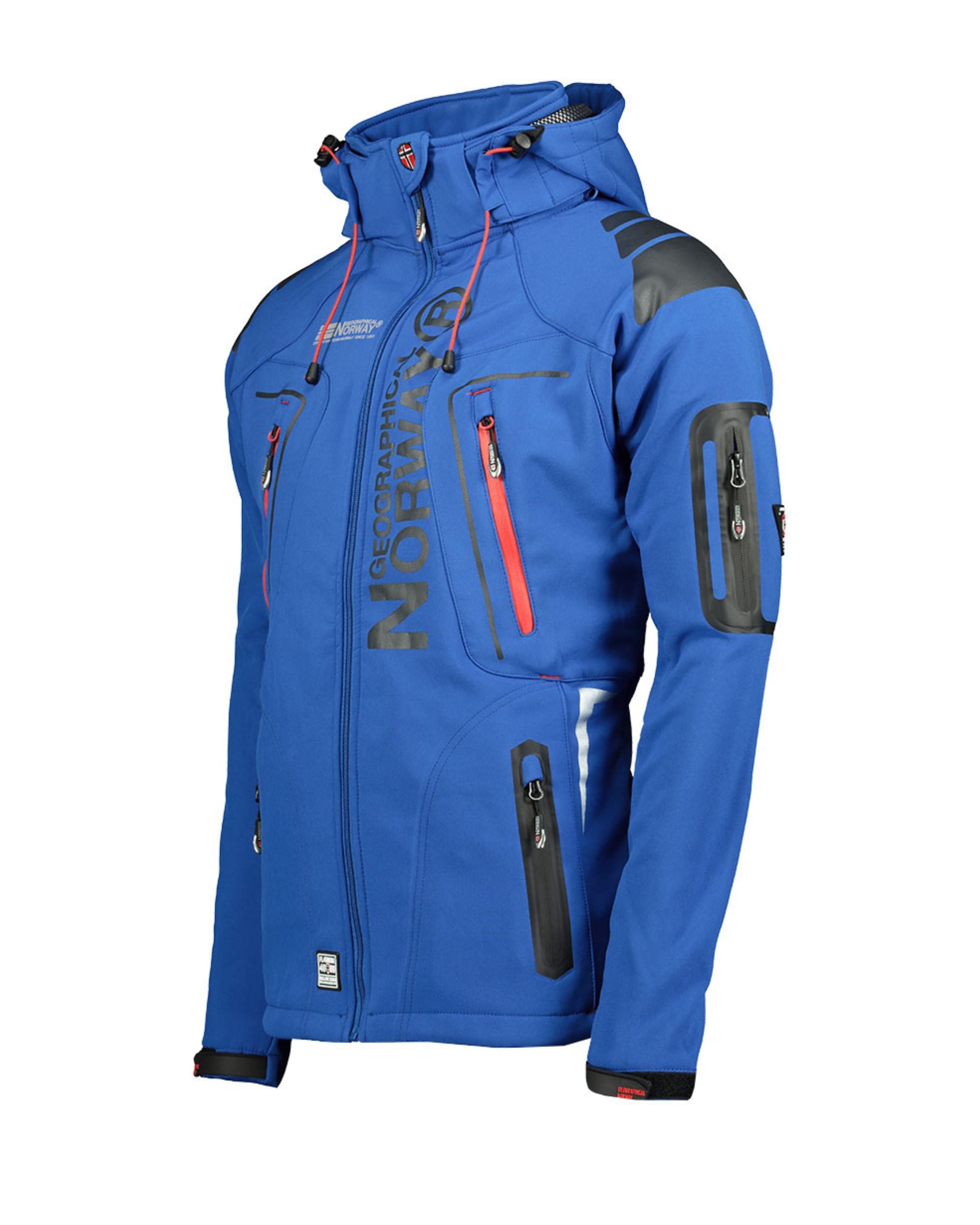 Geographical Norway Giubbotto Multifunzione Con Tasche Esterne Blu Royal Uomo