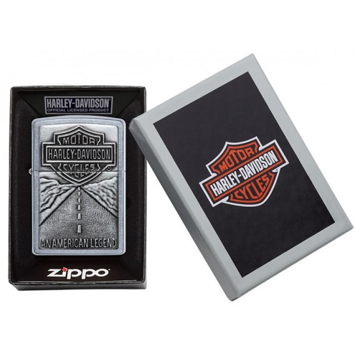 Zippo Harley Davidson Leggenda Americana Usa Argento Unisex 3