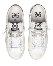 2Star Sneakers HS Pelle con Dettagli Glitter Argento Bianca