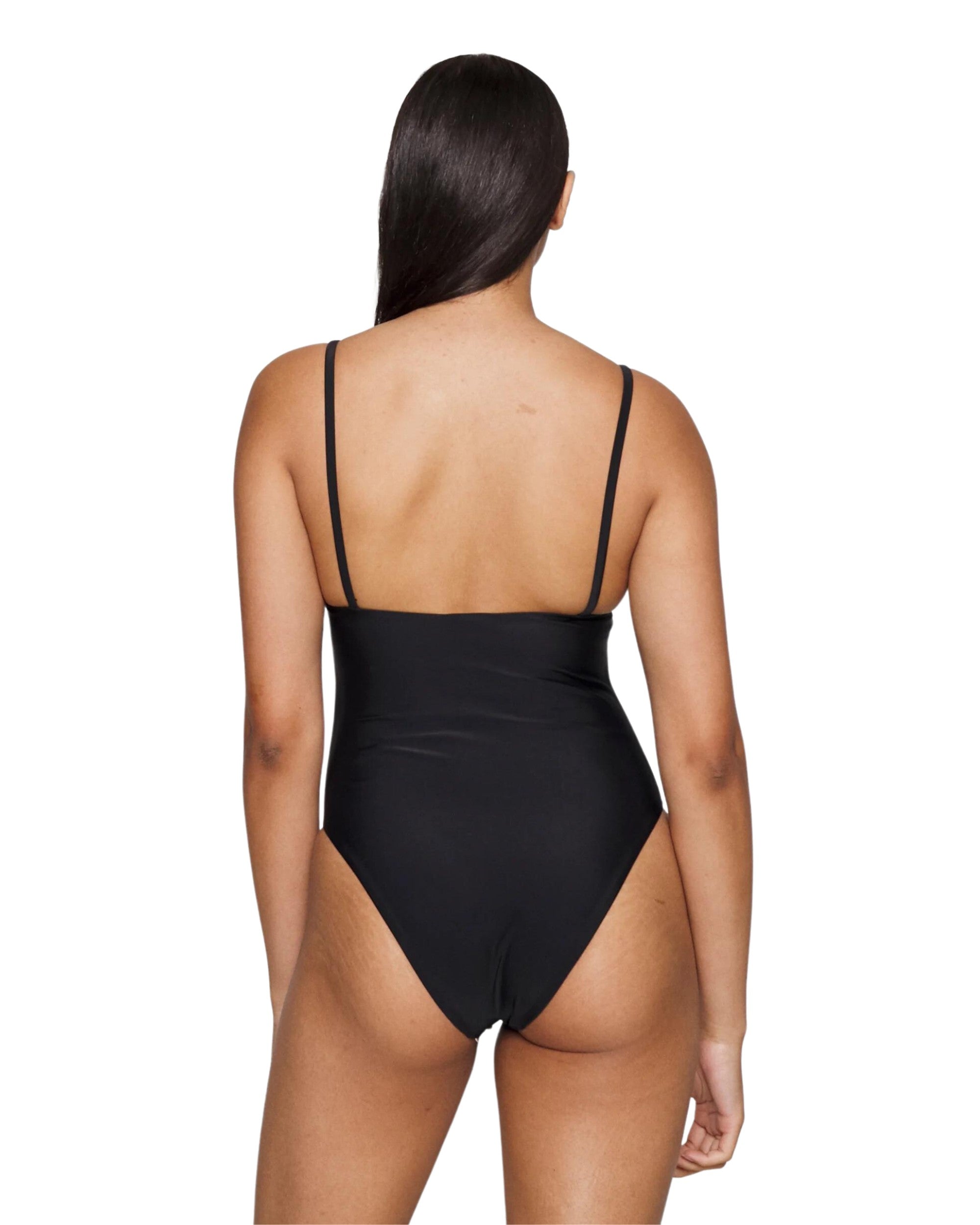 Moschino Swim One Piece Swimsuit Logo Milano with Underwire Black
