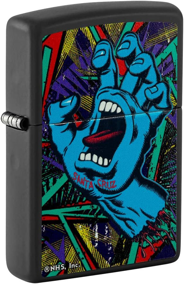 Zippo Santa Cruz Mano Illuminato Nero Unisex