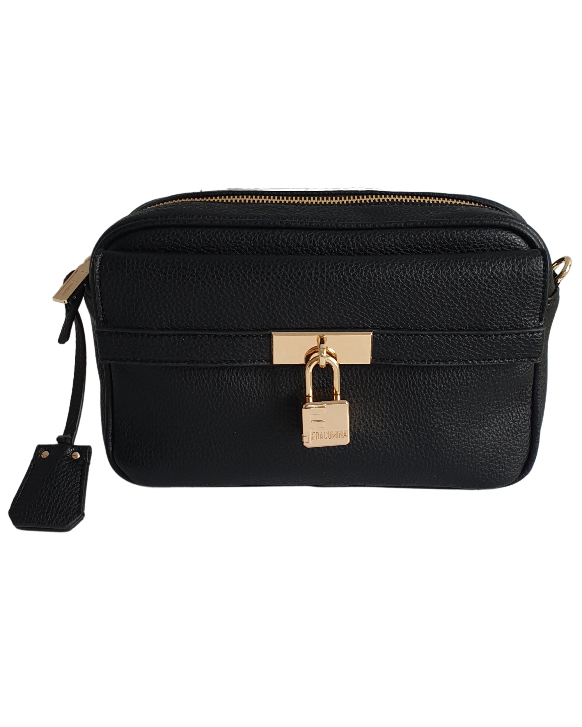 Fracomina Camera Bag In Eco-leather With Shoulder Strap Black Women