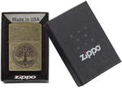 Zippo Windproof Refillable Made In Usa Tree Of Life Gold Unisex