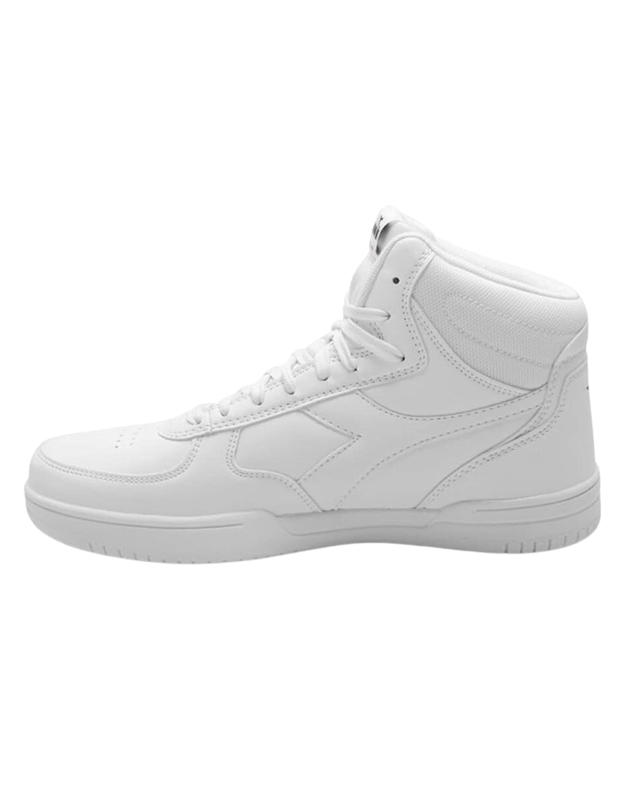 Diadora Sneakers Raptor Mid in Pelle Sintetica Bianco