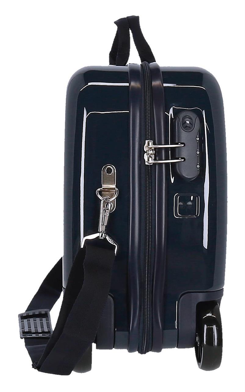 Disney Mickey Italy Blue 4 Wheel Ride On Suitcase Child