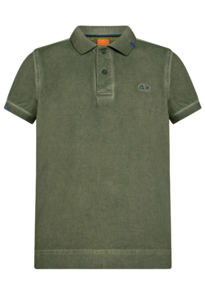 Sun68 Polo Special Dyed El Cotton Green 1