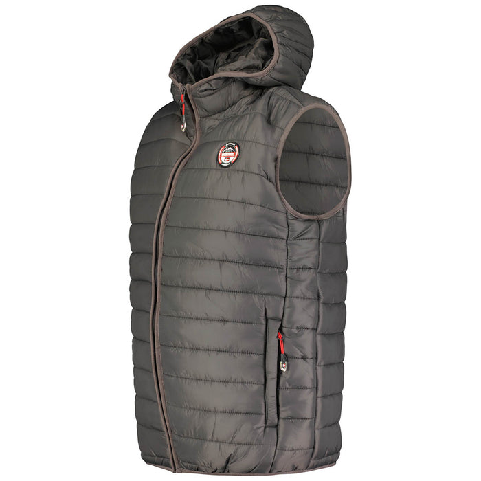 Geographical Norway Down Jacket Bodywarmer Hood Grey Men 2