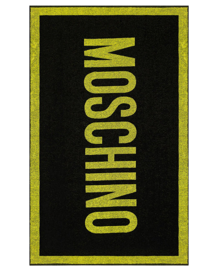 Moschino Swim Telo Mare Cotone Nero 1