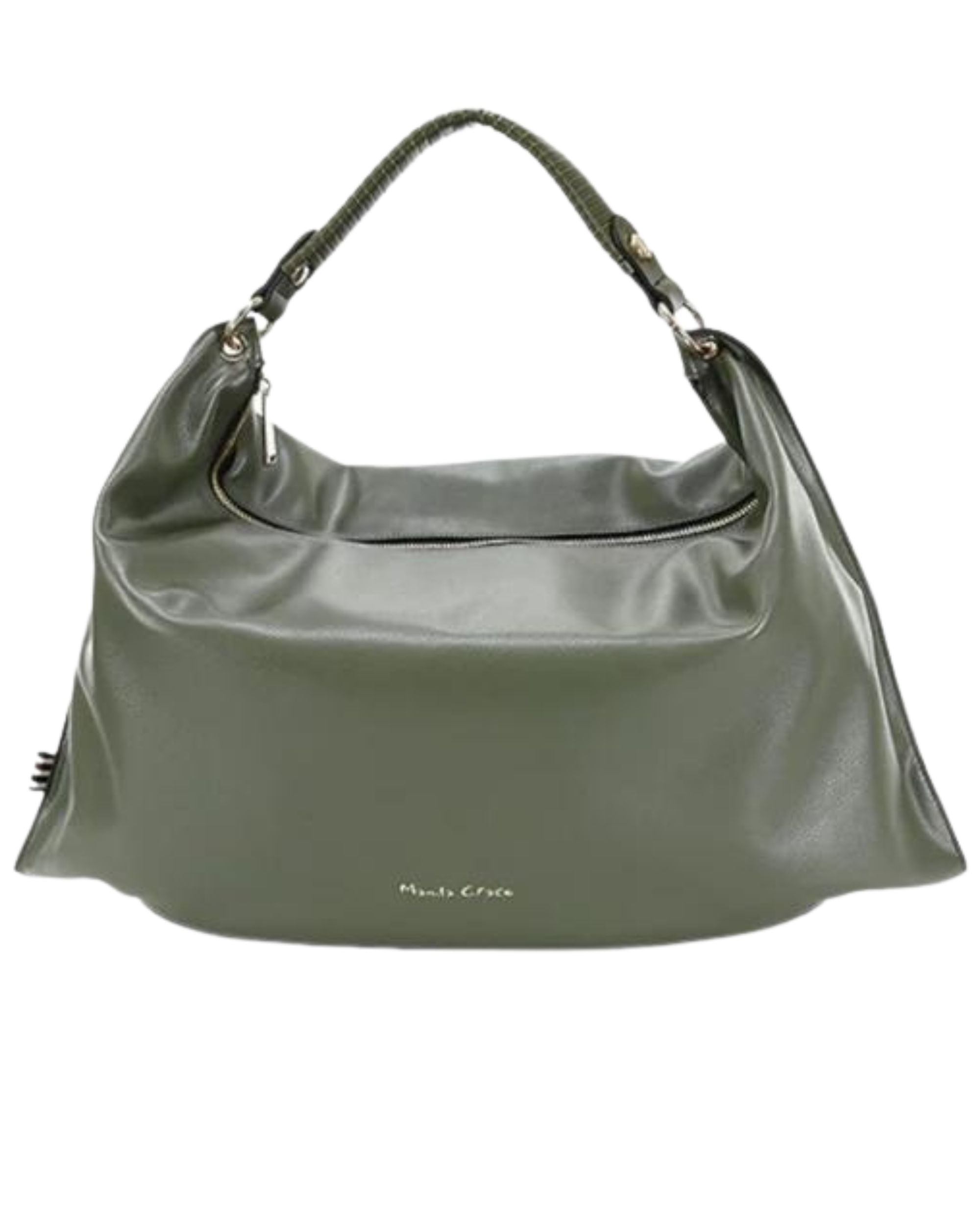 Manila Grace Larissa Green Shoulder Bag