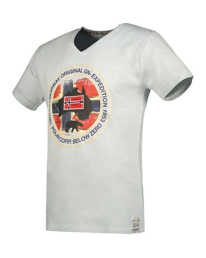 Geographical Norway Short Sleeve Grey Men 2