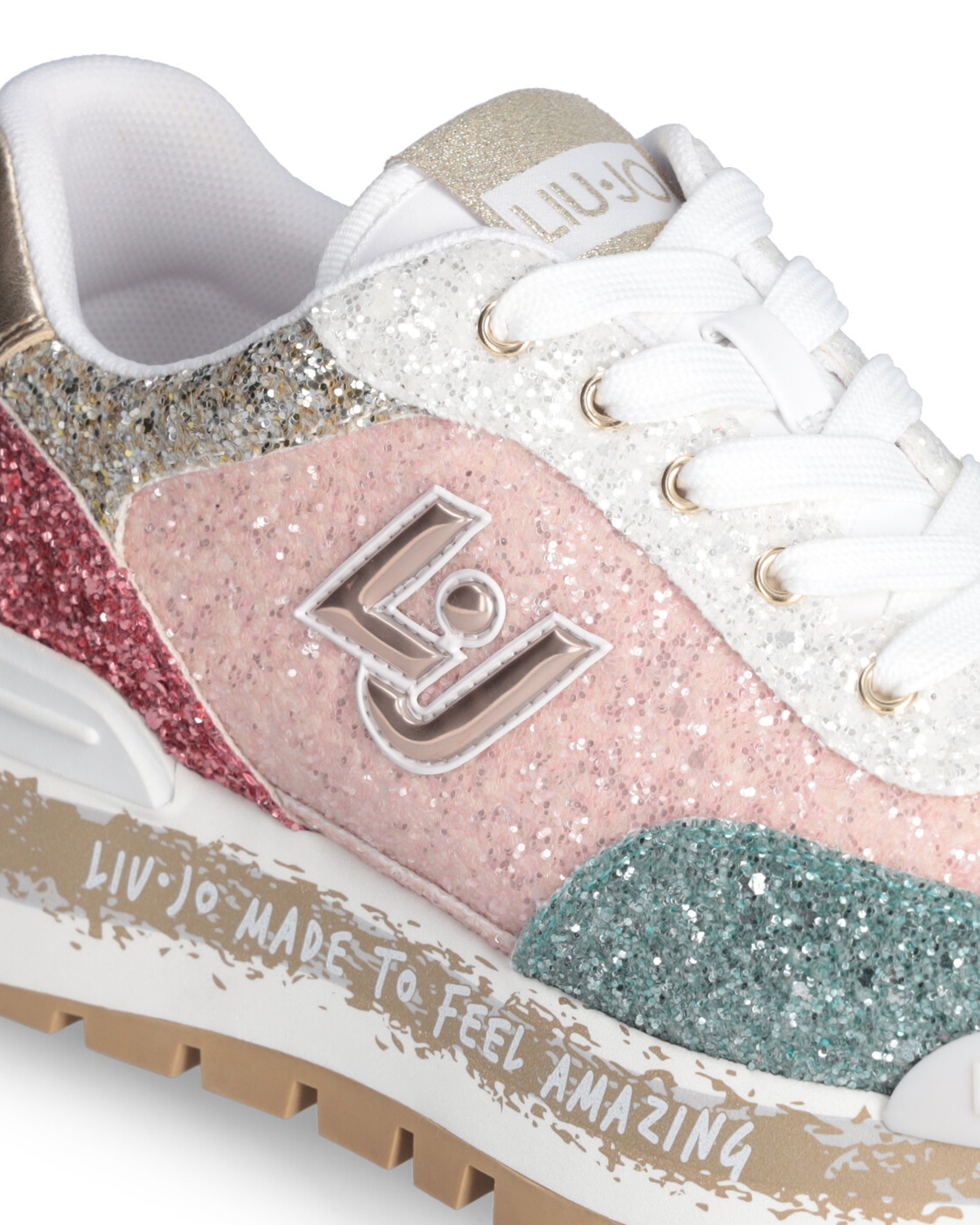Liu Jo Sneakers Amazing Pelle Glitter Multicolore