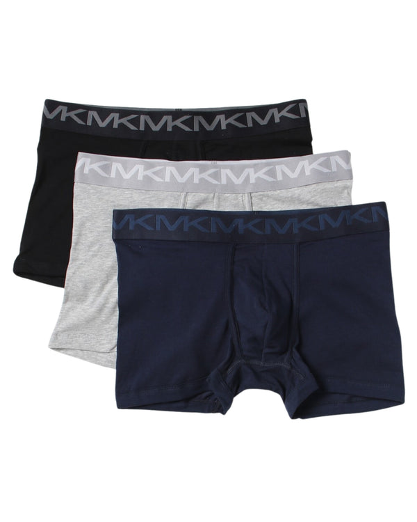 Michael Kors Tripack 3 Pezzi Set Kit Intimo Mutande Blu Uomo