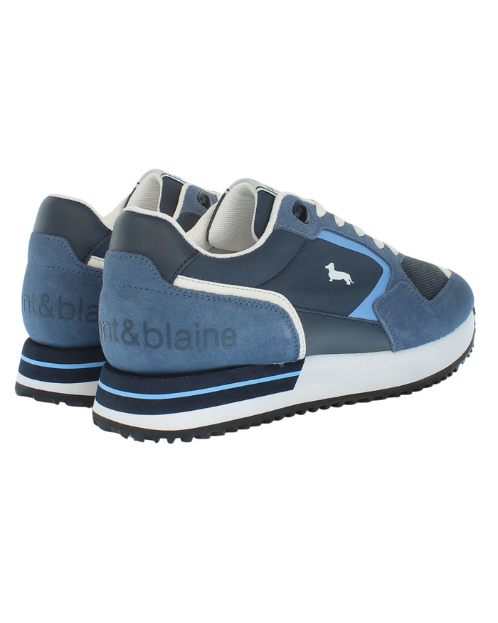 Harmont & Blaine Sneakers Pelle con Logo Bassotto Blu 2