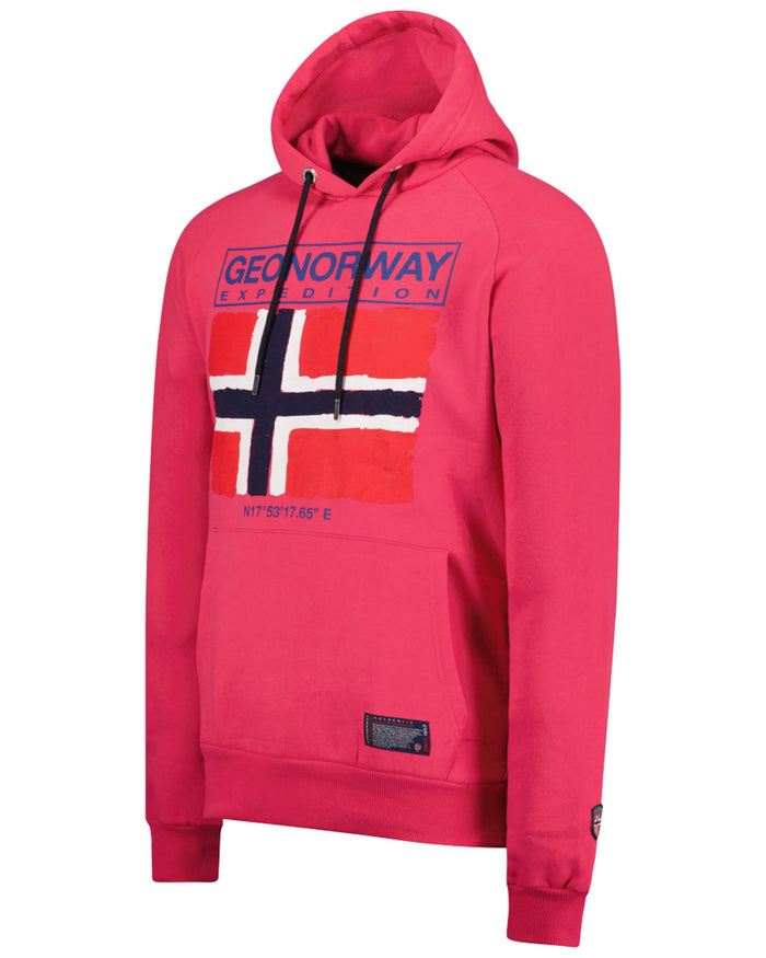 Geographical Norway Felpa Geonorway Con Cappuccio Rosa Uomo 2