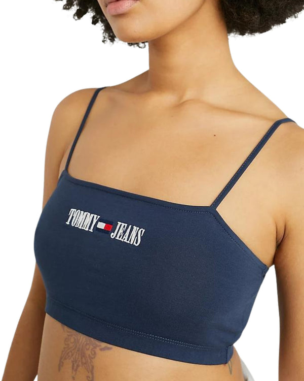 Tommy Jeans Crop Top Ultra Archive in Cotone Blu-2