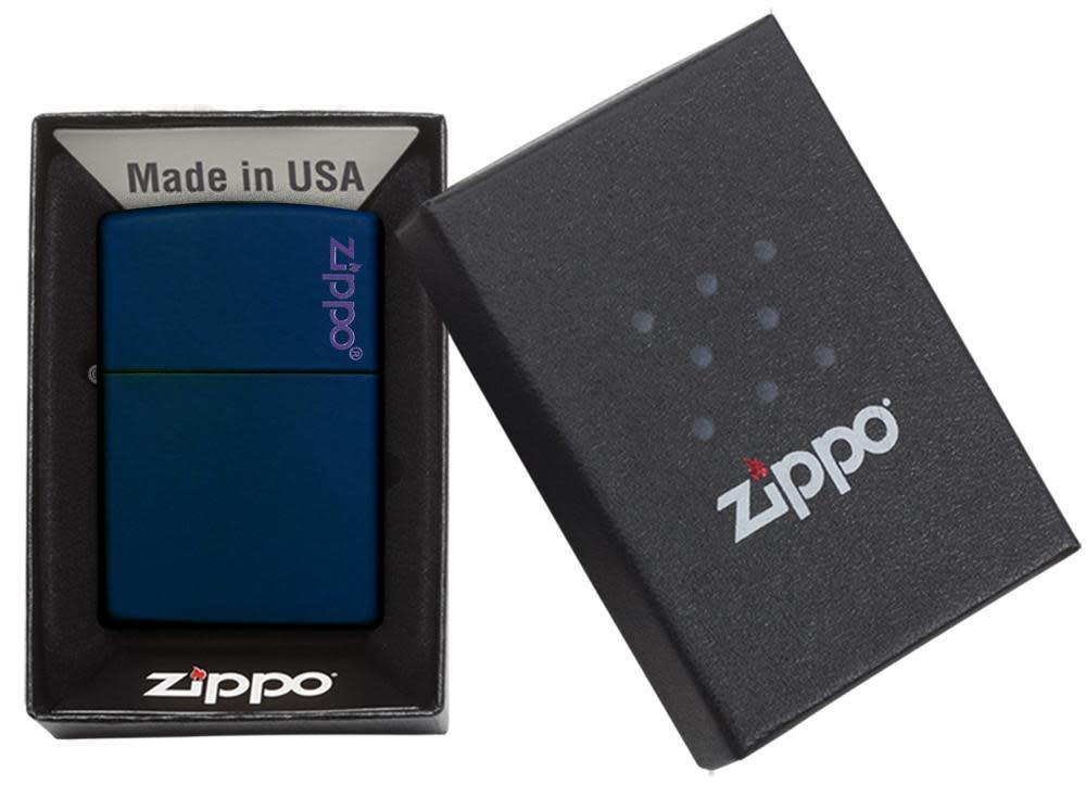 Zippo Matte Con Logo Blu Unisex 239zl