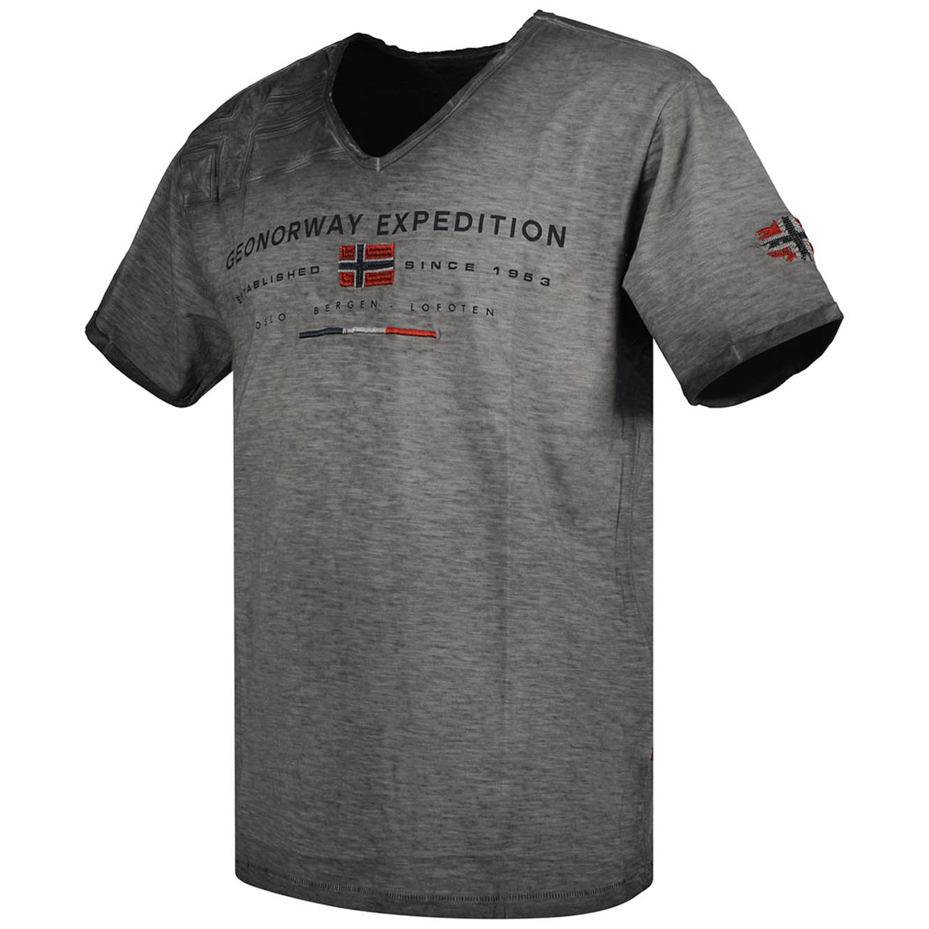 Geographical Norway Maglia Manica Corta Grigio Uomo