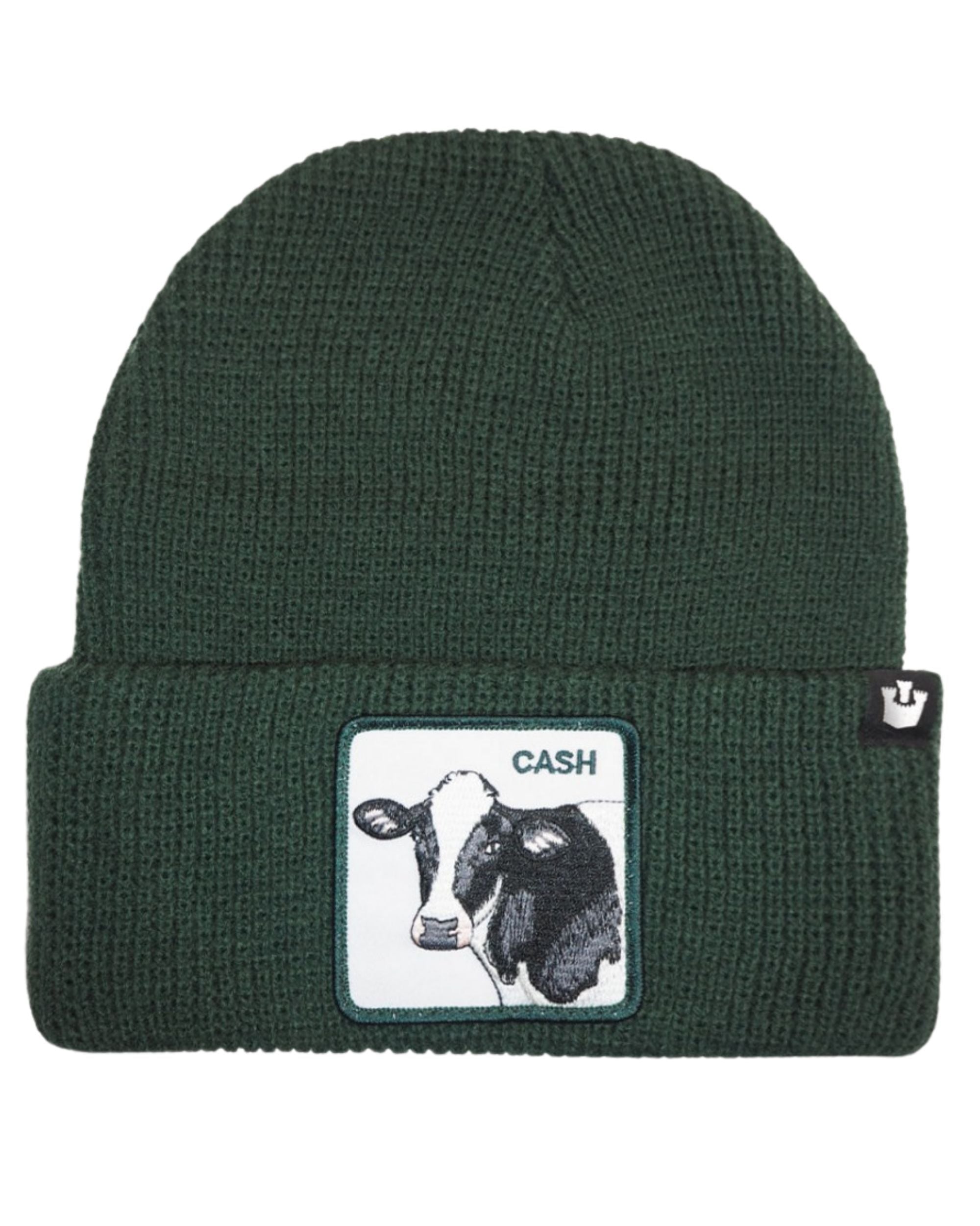 Goorin Bros. Cappello Beanie Hat Cuffia Con Patch Frontale E Logo Su Lato Verde Unisex