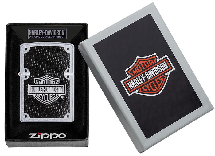 Zippo Harley Davidson Carbonbio Scudo Argento Unisex 3