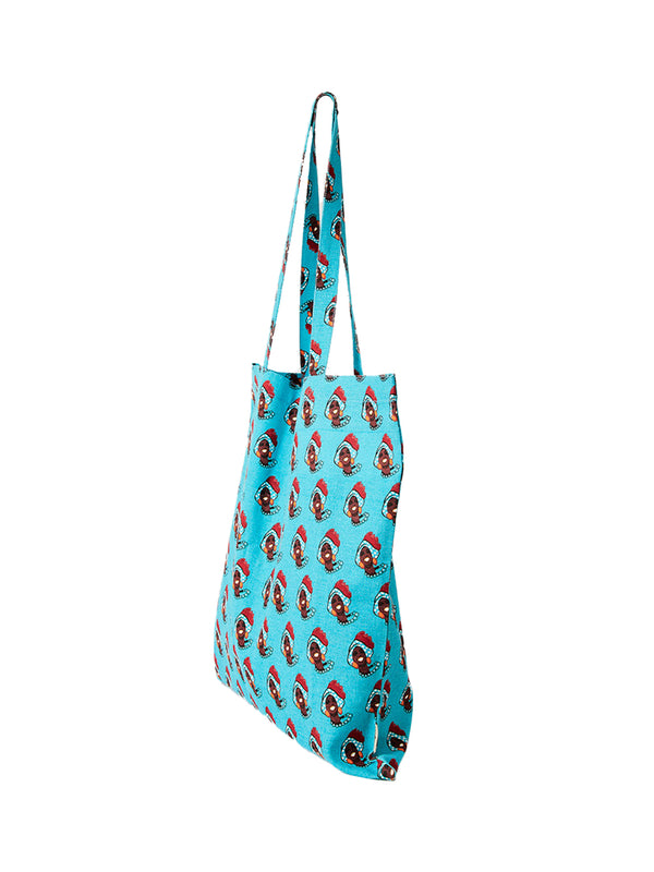 Surkana Shopper Tela Blu Donna-2