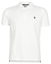 US Polo Assn. T-shirt Logo Front and Back in White Cotton
